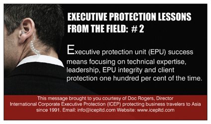 Executive Protection Lessons from the Field #2
