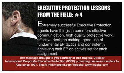 Executive Protection Lessons from the Field: #4